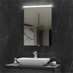 DL-70 Square mirror with aluminum frame top Acrylic with led light