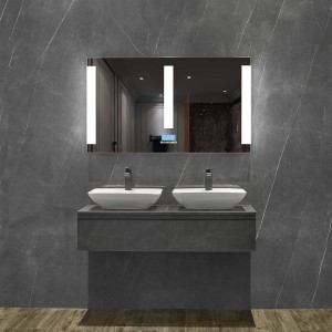 DL-76A-MFC LED Lit Rectangular Bathroom Mirror with Multi-function