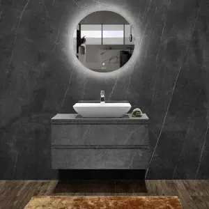 DL-73-1 round copper free mirror with led light LED 5000K