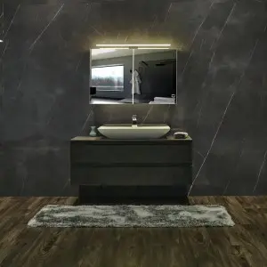 LV series aluminum mirror cabinet with led light IR sensor