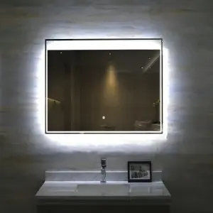 TH series copper free mirrors with led light touch switch
